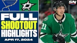 St. Louis Blues at Dallas Stars | FULL Shootout Highlights - April 17, 2024