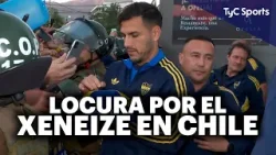 BOCA YA ESTÁ EN CHILE: LOS JUGADORES, BIEN CERCA DE LOS HINCHAS EN EL HOTEL ??