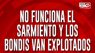 Total chaos in the city: the Sarmiento train is down and the buses are packed