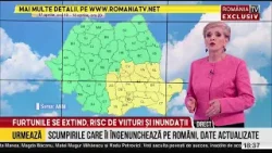 ALERTĂ METEO în mai multe județe din România!