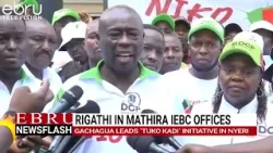 Gachagua Joins Gen Z’s Tuko Kadi Initiative Rallying Youths to IEBC Offices in Mathira.#ebrunews