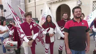 L'Aquila: The new flag bearers' banner presented this afternoon