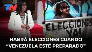 Delcy Rodríguez stated that "there will be" elections when "Venezuela is ready"