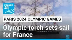 Paris 2024: The Belem, carrying the Olympic flame, on its way to France • FRANCE 24 English