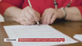 29 GIUGNO 2026 - MESAGNE (BR) -  TESTAMENTO SEGRETO, PARENTI CHIAMATI A RESTITUIRE L'EREDITA