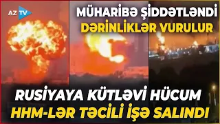 Rusiya hava məkanında HƏYƏCANLI ANLAR: HHM-lər İŞƏ SALINDI, 100-lərlə səma silahı havada vuruldu