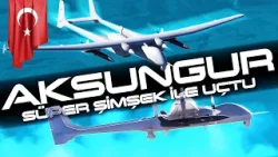 AKSUNGUR SİHA, her biri 900 kilometre menzilli 2 adet SÜPER ŞİMŞEK Taktik İHA Sistemi ile uçtu