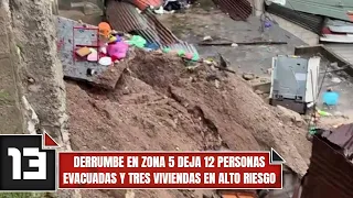 Landslide in Zone 5 leaves 12 people evacuated and three homes at high risk