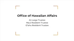 CIF General Group 8 - Office of Hawaiian Affairs