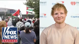 Anti-Israel mob RAGES outside Ed Sheeran concert