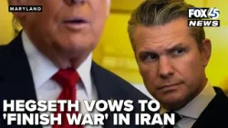 Хегсетх обещает «завершить это» в войне с Ираном, назвав миссию решительной и целенаправленной. Хегсетх обещает «завершить это» в войне с Ираном, назвав миссию решительной и целенаправленной.