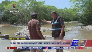 La Ceiba's Danto River flow increases by three feet after recent rains