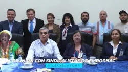 Pdte. y diputados dialogan con sectores sindicales sobre iniciativas de ley. 8-4-2026