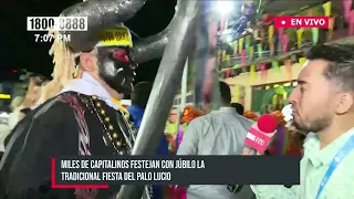 Thousands of residents enthusiastically celebrate the traditional Palo Lucio festival in Managua