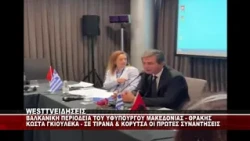 ΒΑΛΚΑΝΙΚΗ ΠΕΡΙΟΔΕΙΑ ΤΟΥ ΥΦΥΠΟΥΡΓΟΥ ΜΑΚΕΔΟΝΙΑΣ - ΘΡΑΚΗΣ ΚΩΣΤΑ ΓΚΙΟΥΛΕΚΑ ΣΕ ΤΙΡΑΝΑ ΚΑΙ ΚΟΡΥΤΣΑ