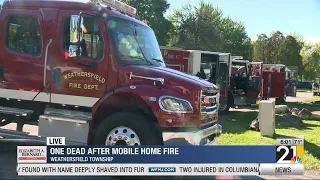 One dead after mobile home fire
