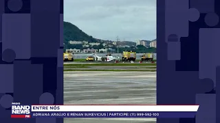 Plane skids off runway and closes Santos Dumont Airport