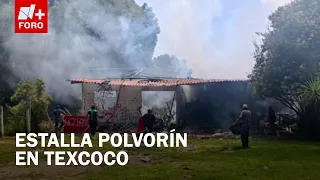 Moment of Fireworks Workshop Explosion Captured in Texcoco, State of Mexico