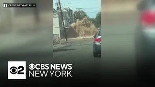 Crews working to repair water main break in Newark, N.J.