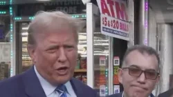 Trump visits NYC bodega where employee stabbed man