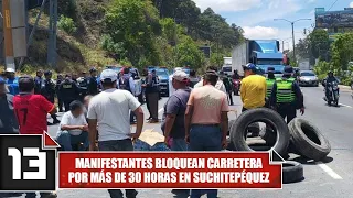 Protesters block highway for over 30 hours in Suchitepéquez