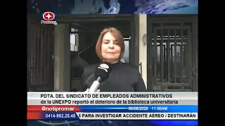 UNEXPO Administrative Employees Union President reports library deterioration