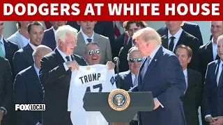 FULL: Pres. Trump hosts Los Angeles Dodgers at the White House