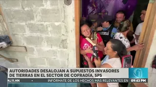 Authorities evict alleged land squatters in the Cofradía sector, San Pedro Sula