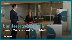 phoenix bundestagsgespräch mit Janine Wissler (Linke) und Sepp Müller (CDU) | 26.03.26