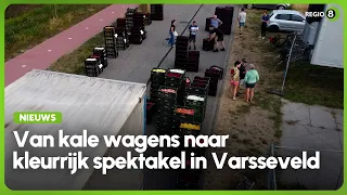 Logistieke operatie in Varsseveld: 1600 kratten met bloemen voor het corso aangekomen