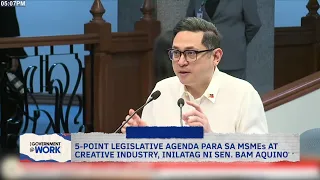 5-point legislative agenda para sa MSMEs at creative industry, inilatag ni Sen. Bam Aquino