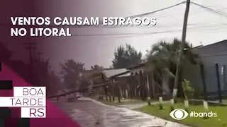 Winds cause damage on the coast