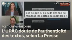 Les textos au PLQ sont-ils faux? L’UPAC en douterait : l’avis de Dimitri Soudas | Première ligne