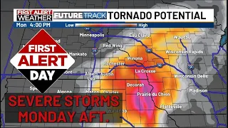 First Alert Day: Monday's severe weather outlook