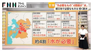 被災地で“今必要な物”4割超が「水」　「普通の生活できない」被災者の声　令和8年熊本地震（2026年08月03日）