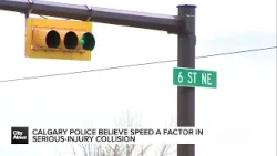 Calgary police believe speed a factor in serious-injury collision