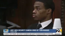 Jury sees security camera video of teen murder