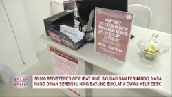 30,000 registered OFW ibat king CSFP, nasa nang dinan serbisyu ning bayung buklat a OWWA Help Desk