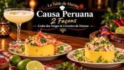 La Table de Maria: Causa Peruana 2 Façons | Crabe des Neiges & Crevettes de Matane