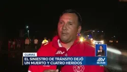 Siniestro de tránsito en Guayas dejó un muerto y cuatro heridos | Noticias Televistazo | Ecuavisa Siniestro de tránsito en Guayas dejó un muerto y cuatro heridos | Noticias Televistazo | Ecuavisa