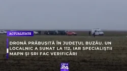 Dronă prăbușită în județul Buzău. Un localnic a sunat la 112, iar specialiștii fac verificări