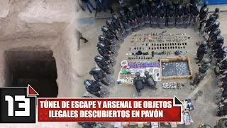 Escape tunnel and arsenal of illegal items discovered at Pavón