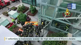 Milan, the firefighters' 'climb' in memory of the 9/11 attacks