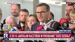 Morawiecki po decyzji Kaczyńskiego: chcieliśmy jedności - do samego końca