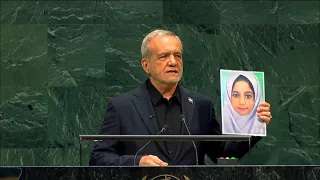Following Trump threat to 'annihilate' his country, Iranian president speaks at UN General Assembly