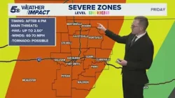 Latest Weather | Severe storm possible for Friday night