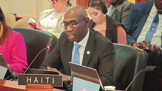 Reprezantan pèmanan Ayiti a nan OEA anbasadè Jean Josué Pierre mande èd pou konbat ensekirite a.