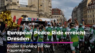 European Peace Ride: 200 cyclists reach Dresden | Sachsen Fernsehen