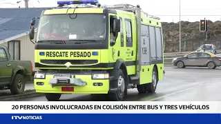 COLISION BUS Y TRES VEHICULOS