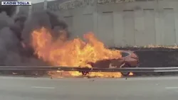 Minnesota burning car rescue on I-94 caught on video